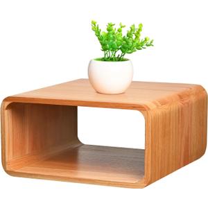 Wooden Cube Storage Shelf Organizer, Bookshelf for Bedroom, Livingroom, Dormroom, Home Office, Studyroom, Home Decor and Contemporary Spaces (Red Oak | Pack of 1), Small, 14 Inches Thick