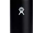Hydro Flask Water Bottle - Insulated Stainless Steel - Wide Mouth Flex Lid, Non Spill, Leakproof and Refillable in 40 Oz (Black)