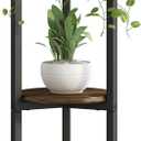 Plant Stand Indoor Corner Tall 3 Tier Metal Modern Flower Storage Plant Shelf Holder for Living Room Balcony Garden,Black (3 Tier-Black Round)