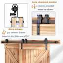 EaseLife 8 FT Bypass Double Sliding Barn Door Hardware Kit,Single Track,Heavy Duty,Slide Smoothly Quietly,Easy Install (8FT Track Kit for Double 53" Wide Door)