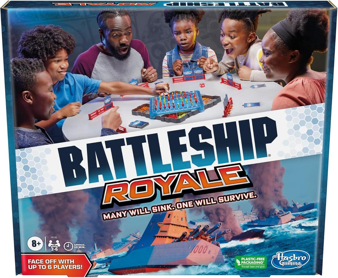 Hasbro Gaming Battleship Royale Edition Game for 2 to 6 Players, Battleship Party Board Game for Groups, Family Games for Ages 8 and Up