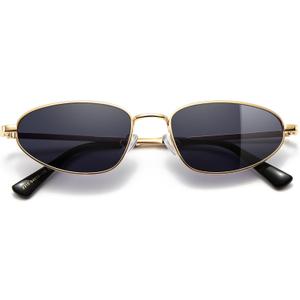 SUNGAIT Womens Stylish Triangle Sunglasses Metal Retro Design for Street Snap