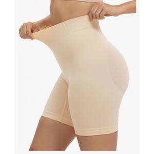 SHAPERX Tummy Control Underwear for Women – Mid-Waisted Seamless Shapewear Shorts Anti-Rolling Body Shaper Under Dresses (M-L)