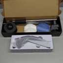 Leebein Electric Spin Scrubber, Cordless Cleaning Brush for Bathroom Shower Tub, IPX7 Waterproof Power Scrubber with 7 Brush Heads, Extendable Long Handle and 2 Speeds Scrubber for Bathtub Floor (Black)