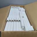 Clear Acrylic Dog Playpen Indoor, Puppy Cat Small Pet Play Pen, Easy Assemble & Disassemble Sturdy Plastic Dog Fence with Heavy Duty Door Lock (24In H, 10PCS), White