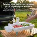 Portable Sink Hand Wash Station,Camping Sink, 19.66inch*16.52inch*6.1inch