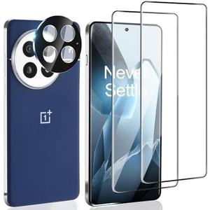 Audins [2+1 Pack] For OnePlus 13 Screen Protector, 9H Hardness Tempered Glass with Camera Lens Protector, Bubble Free, Scratch Resistant, Easy Install Protective Glass (One cracked)