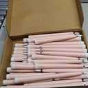 Rossesay 48 Pcs Flameless LED Taper Candles Battery Operated Candles 4 Sizes of 8.5'', 9.65'', 10.83'', 12.8'' Flameless Candlesticks Flickering for Halloween Christmas Church Wedding(Dusty Pink)