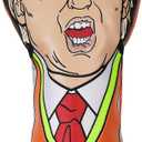 Trump Funny Driver Headcover Golf Club Covers Blonde Hair Premium Leather Style Golf Headcover