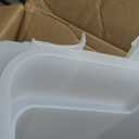 IRIS USA Airtight Dog Food Storage Container, WeatherPro, Up to 50 lbs, Removable Wheels, for Dog Cat Bird and Other Pet Food Storage Bin, Keep Fresh, Translucent Body, Made in USA, Clear/Black