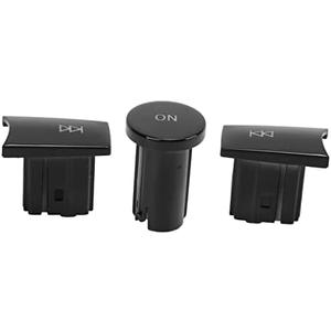 Aramox Car Multimedia Volume Buttons, 3pcs Multimedia Knob Control Button Car Accessories Replacement for MercedesBenz ML GL Class 20122015(Glossy Black)