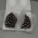 LED Flameless Pinecone Candles with 6H Timer, Waxy Pillar Candles, Christmas Candle 2 Pack Flickering Acorn Decor Woodsy for Fall Christmas Decor(Brown, 3.5 x 6 Inch)