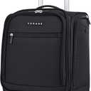 Verage Underseat Carry On Luggage with Wheels, 14.5-Inch Spinner Small Suitcase, Softside Lightweight Travel Bag for Men and Women, Airplane Carry On Bag, Black