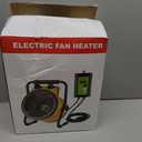 Greenhouse Heater with Digital Thermostat, 1500W Electric Outdoor Heaters for Patio, Fast Heating, Overheat Protection, Dustproof Design for Grow Tent, Green House, Flower Room, Yellow