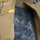 Furnulem 5 Drawer Black Dressers for Bedroom 2 Tier Shelf Storage Small Fabric Dresser for Closet Sturdy Metal Frame Modern Style Storage Cabinets Organization Units for Hallway Rooms