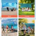 TOURIT Beach Tent Sun Shelter 11x11ft, UPF50+ Protection Beach Canopy Tent Sun Shade with Windproof Design, Outdoor Canopy for Camping, Fishing, Backyard, Blue