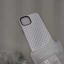 Cute Case for iPhone 12 Mini, Polka Dot Phone Case for iPhone 13 Mini Aesthetic Pattern Design, Hybrid 2-Layer Shockproof Protective Cover for Girls Women (White,12mini/13mini)