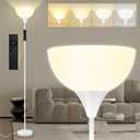 Floor Lamps for Living Room, 71'' Torchiere Floor Lamps with Remote, 2700K-6500K Colors Temperature & Brightness Adjustable, 10W/1200LM White Dimmable Floor Lamp,Tall Standing Lamp for Bedroom/Office