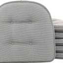 Klear Vu Omega Non-Slip Chair Cushions, Assembled in USA, U-Shaped Skid-Proof Seat Pads for Dining, Kitchen, Office, 15"x16", 6 Pack, Slub Gray