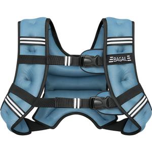 BAGAIL Weighted Vest, 15lbs Weight Vest with Detachable Phone Pouch, Rucking Vest for Women, Men, Walking, Weight Loss, Training, Running