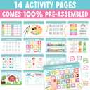 Hadley Designs My First Busy Book Toddlers 3-5, Montessori Preschool Learning Activities Age 4-5, 174 Pcs Velcro Busy Book, Travel Toys Airplane Car Quiet Time, Sensory Toys, Pre K Graduation Gifts