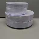 PULOTE 100PCS White Plastic Plates Disposable - Heavyweight 50 White Dinner & 50 Dessert/Salad Plates for Wedding, Party