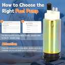 Fuel Pump for Mercury Marine 20HP 25HP 30HP 40HP 50HP 60HP 4-Stroke 2002-2012, Replaces 892267A51 898101T67 892267530 16735-ZW5-003 7206782 881705t1 866170a01