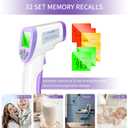 Forehead Thermometer, Adult Children Infant Non-Contact Infrared Thermometer with Fever Alarm, Silent Mode and Memory Function, for Measuring Body Temperature, Object Surface Temperature