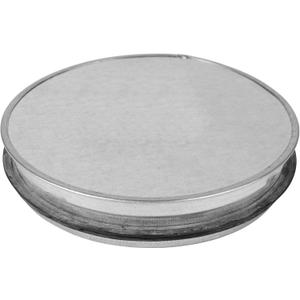 6" Inch Metal Tee Cap - Round Vent Cover - Indoor and Outdoor Pipe Cover - Dryer Vent Cover - Dryer Duct End Cap - Metal End Cap - Metal Plug -Round Metal Duct Cap (Galvanized Steel w/Rubber Gasket)