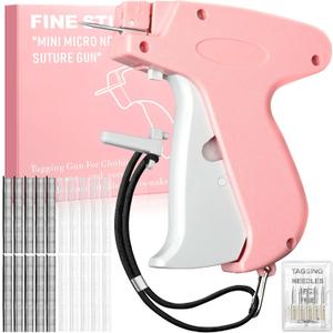 Portable Stitch Gun for Clothes, 1000 Black & 1000 White 5mm Fasteners | Micro Handheld Quick Clothing Fixer & Stitchy Tagging Gun, Sewing Kit with 6 Needles