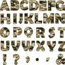 150PCS Large 6" Bulletin Board Letters Set, Camouflage Themed Classroom Alphabet Cutout Letter for Bulletin Board Display Home School, A Great Helper to Inspire Students' Learning Interest
