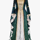YEAXLUD Womens Renaissance Medieval Costume Dress Lace up Irish Over Long Dresses Cosplay Retro Gown 3XL