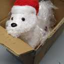 3D Lighted Santa Dog Outdoor Christmas Decoration - 13" - Clear Lights - 13