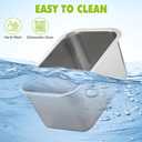 Fhiny 2 PCS Stainless Steel Dog Bowl, 4 Gallon Capacity, Durable Metal Water Dish for Large & Giant Dogs, Indoor & Outdoor Use, Dishwasher Safe