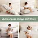 HIGOGOGO Memory Foam Body Pillow, Thickened Large Long Bed Pillow for Adults, Full Body Pillow with Removable Pillow Cover(20x54 Inch),Beige