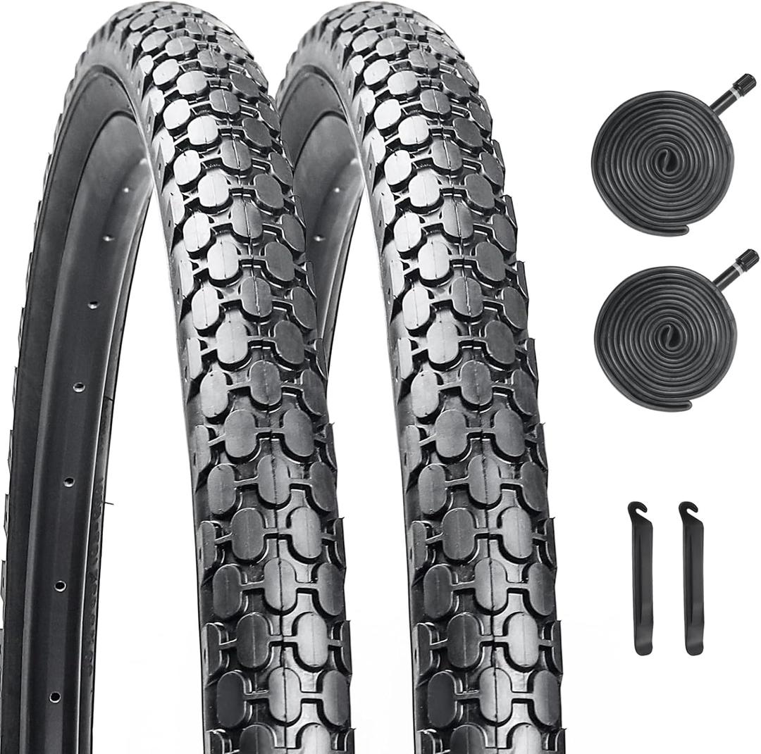 24 Inch Bike Tires，YILUXING 24 X 2.125(57-507) Folding Replacement Tires for Beach Cruiser Bike 1 Pack Bike Tires & Tubes 