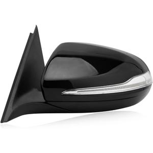 W205 Side Mirror for 2015-2021 Mercedes Benz C Class C180 C260 C300,Mercedes Driver Side Door Mirror with Electrical Folding/Blind Spot/Heated/LED Turning Signal Light/Memory/Puddle Lights Black