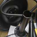 VECELO Bar Stools Set of 2, Adjustable Counter Height Stools with Bentwood Back, Armrest&Footrest, Swivel PU Leather Bar Chairs for Kitchen Island, Coffee Shop and Salon, Black, Quilted Elegance