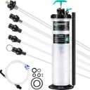 Poafamx 9.5L Oil Extractor Pump Pneumatic/Manual, 2.5 Gallon Fluid Extractor Pump, Oil Vacuum Change Pump with 5 Tubes and Extended Storage Units for Automotive, Truck, Boats Oil Change