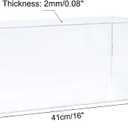 MECCANIXITY Acrylic Display Case Plastic Box Clear Assemble Dustproof Showcase 16x6.3x6.1 Inch for Collectibles Items