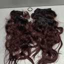 REECHO Hair Extensions, 4PCS Clip in Hair Extensions HE001 Natural Soft Synthetic Hairpieces for Women, Dark Burgundy
