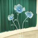 Giant Flowers for Decoration,Wedding Reception Essential,5.6 ft Huge Artificial Silk Flower,Ideal for Party Banquet Background Decor and Photographic Props(Blue)