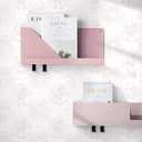 Peel and Stick Wallpaper Geometric Boho Wall Paper White Pink Fireworks Contact Paper 17.3"197" Self-Adhesive Round Wallpaper for Bedroom Waterproof Removable Shelf Liner Decal Vinyl Roll