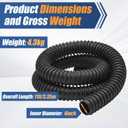 4" ID x 11' Length Car Exhaust Hose for Garage
