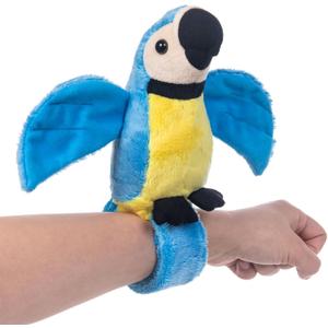My OLi Talking Parrot Toy with Wristband Repeats Your Words 5.7" Plush Parrot with 8.3" Wingspan Stuffed Animal Fun Interactive Pet Companion for Kids
