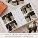 Beautiful Linen Wedding Photo Album For 4x6 Pictures - Safely Holds Up To 200 Photos of Unique Wedding Memories - Perfect Large Photo Book To Store All Pictures of Treasured Family or Baby Moments