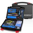 Professional Network Tool Kit, ZOERAX 14 in 1 - RJ45 Crimp Tool, Cat6 Pass Through Connectors and Boots, Cable Tester, Wire Stripper, Ethernet Punch Down Tool