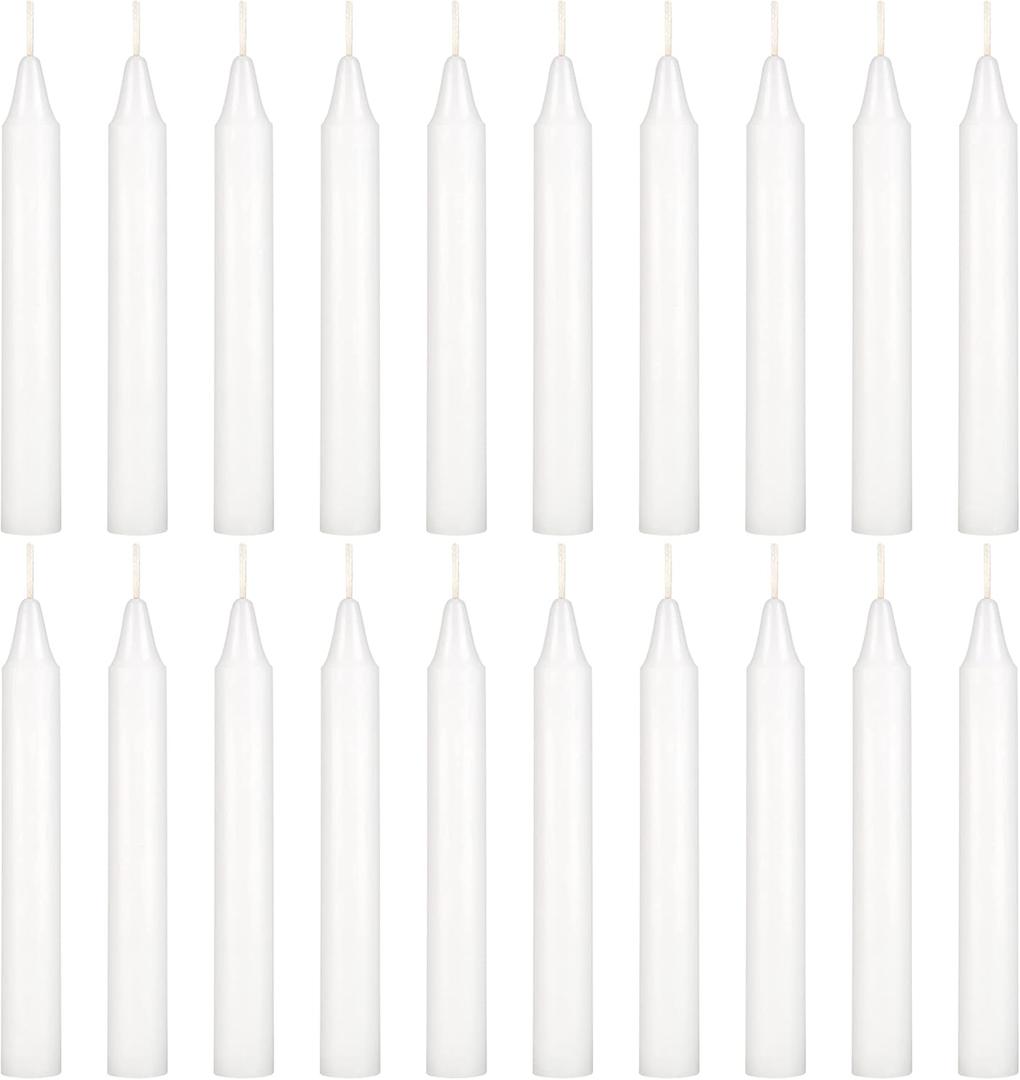 Assorted Unscented Candle Set 20 Pcs