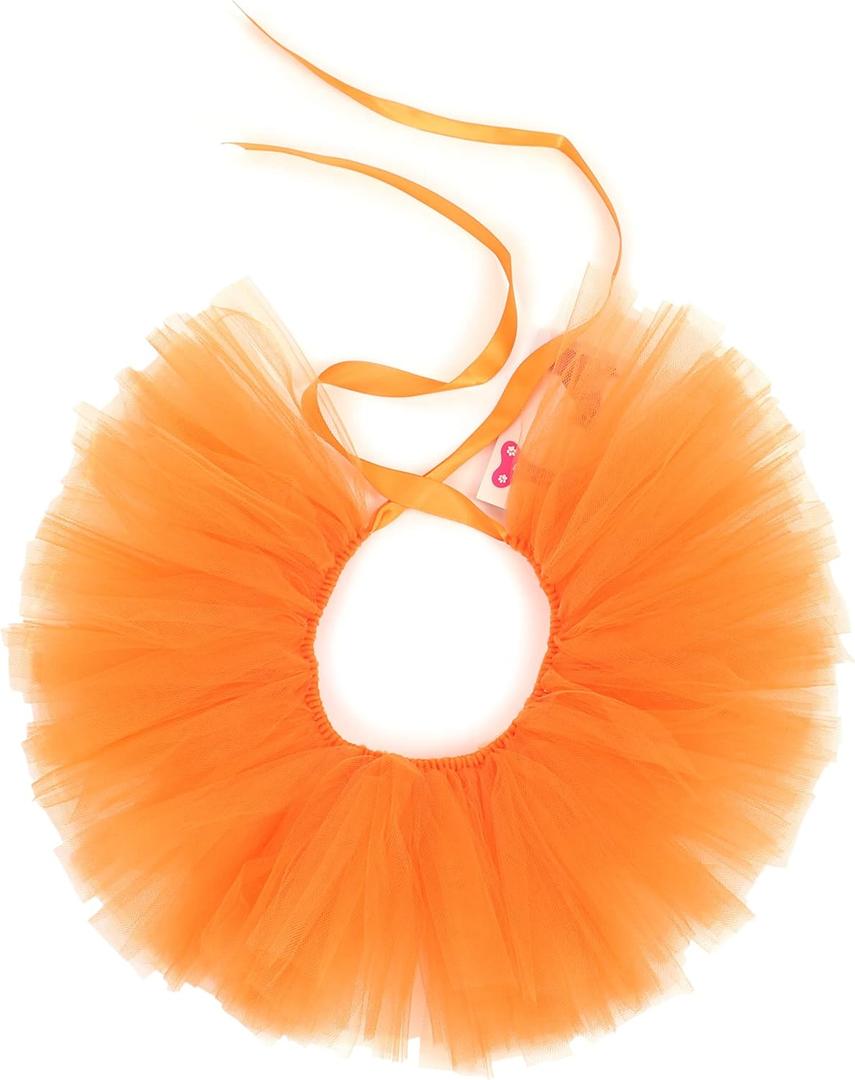 Handcrafted in USA Orange Tulle Tutu for Extra Large Dogs (XL)