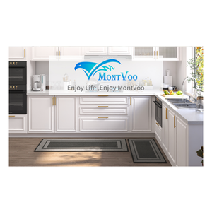 MontVoo Kitchen Rugs Rubber Non-Slip Kitchen Rugs and Mats,Washable Kitchen Mats for Floor,Absorbent Kitchen Runner Hallway, Laundry Room, in Front of Sink 19.5 x 46, 31.5 x 19.5